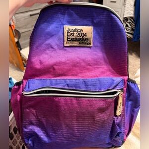 Justice Purple to Pink Ombre Backpack